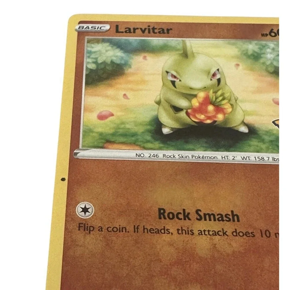 5 for $30 Larvitar Ink Printing Error LP 037/078 Pokemon Card Go